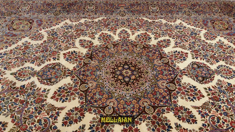 tappeto persiano Kerman extra fine mille fiori