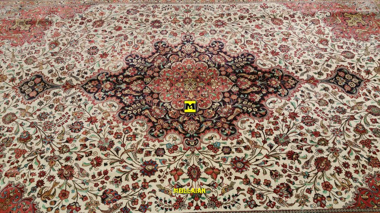 tappeto persiano qum seta